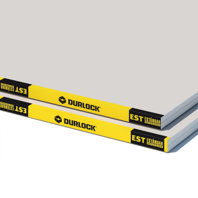 Placa Durlock Est 12,5mm (2,60m X 1,20m) Estándar Reforzada